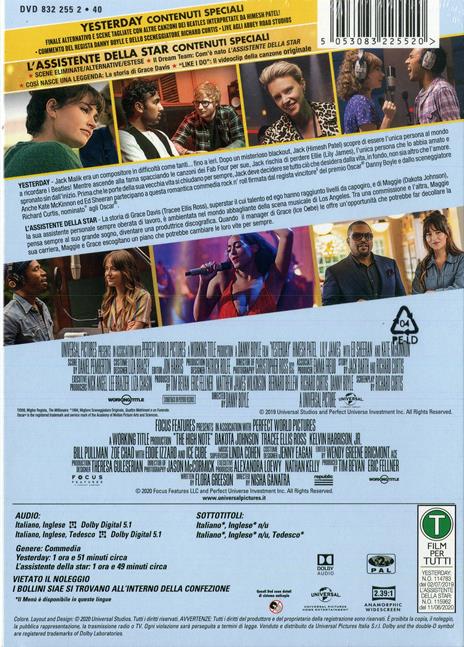 L' assistente della Star - Yesterday (2 DVD) di Danny Boyle,Nisha Ganatra - 2