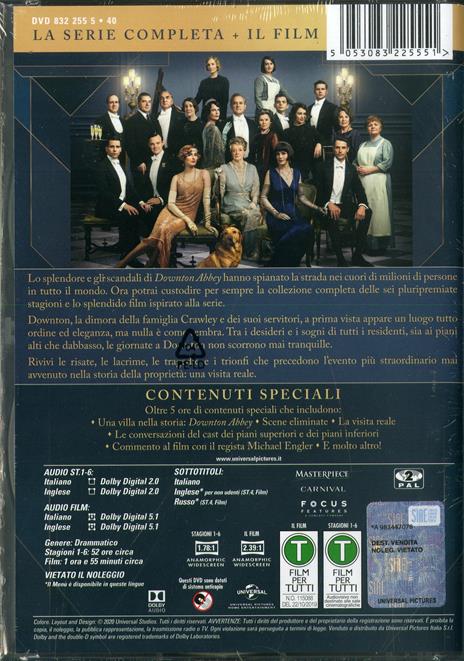 Downton Abbey. Collezione completa. Serie TV ita. Stagioni 1-6 + Film (25 DVD) di Ashley Pearce,Andy Goddard,Brian Percival,Ben Bolt,Brian Kelly - DVD - 2
