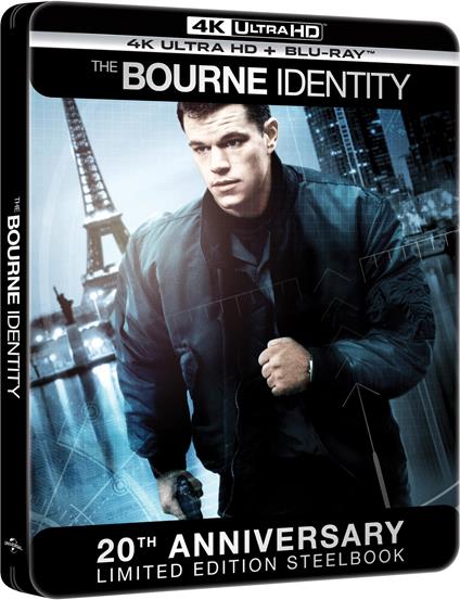 The Bourne Identity. The 20th Anniversary Steelbook (Blu-ray + Blu-ray Ultra HD 4K) - Blu-ray + Blu-ray Ultra HD 4K