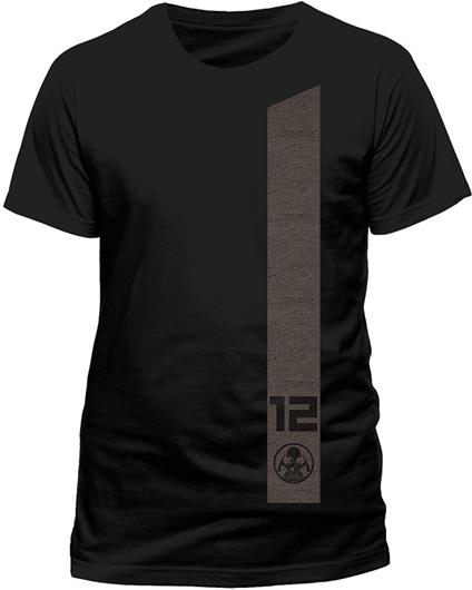 T-Shirt uomo Hunger Games. Mockingjay Part One. District 12 Seal Black