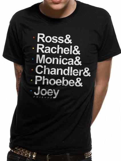 T-Shirt Unisex Tg. 2Xl. Friends: Names