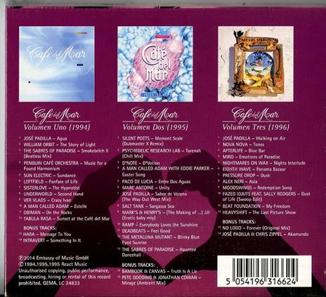 Café del mar vols. 1, 2 & 3 (20th Anniversary Edition) - CD Audio - 2