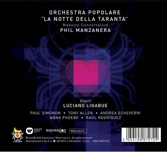 Viva la Taranta (La notte della Taranta 2015) - CD Audio di Phil Manzanera - 2