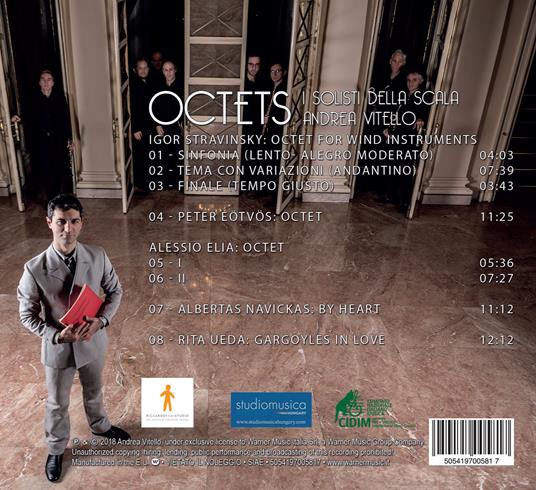 Ottetti per strumenti a fiato - CD Audio di Igor Stravinsky,Peter Eötvös,Alessio Elia,Solisti del Teatro alla Scala,Andrea Vitello - 2