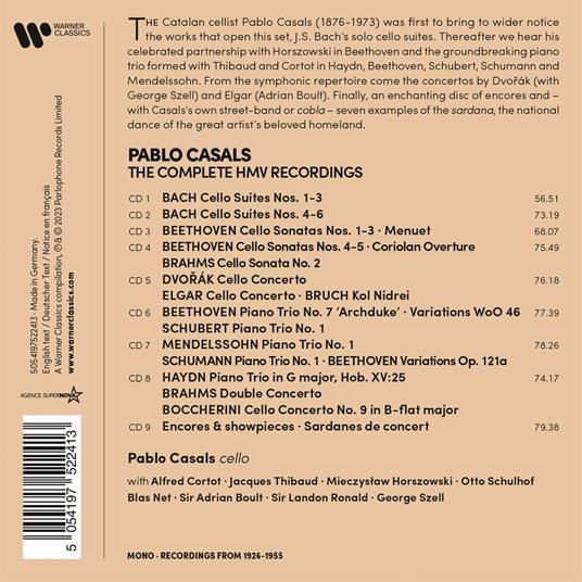 The Complete HMV Recordings - CD Audio di Pablo Casals - 2
