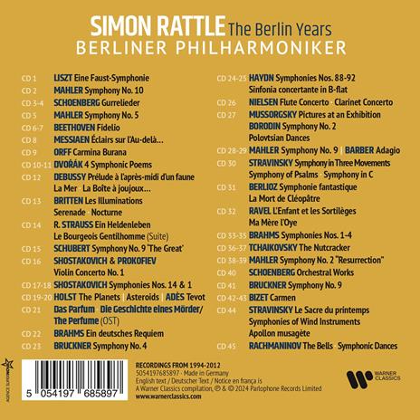 The Berlin Years - CD Audio di Berliner Philharmoniker,Simon Rattle - 2