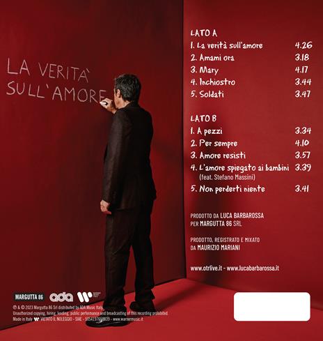 La verità sull'amore - Vinile LP di Luca Barbarossa - 3