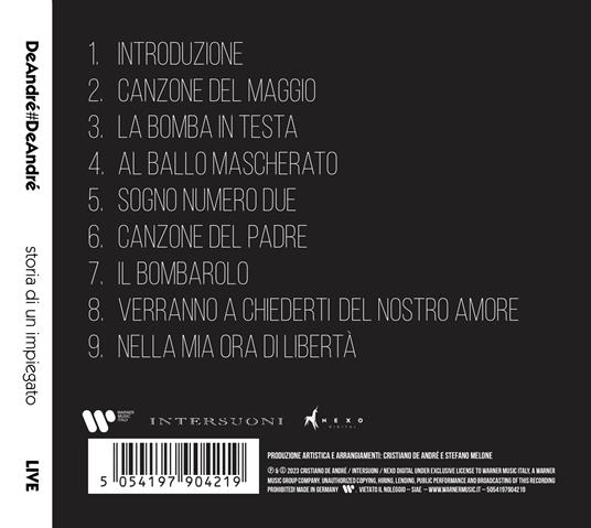 DeAndré#DeAndré - Storia di un impiegato - CD Audio di Cristiano De André - 2