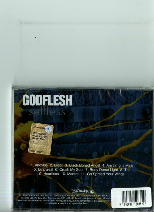 Selfless - CD Audio di Godflesh - 2