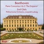 Concerti per pianoforte n.4, n.5 - CD Audio di Ludwig van Beethoven,Emil Gilels,Philharmonia Orchestra,Leopold Ludwig