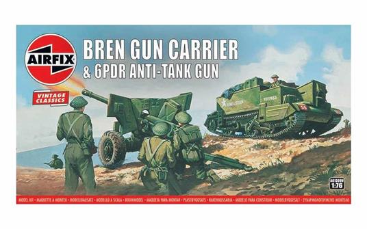 Airfix Bren Gun Carrier & 6 Pdr At Gun Vintage Classics D Day Tanks