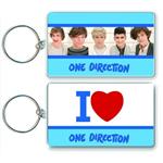 Portachiavi in Metallo One Direction. Double Side Band Shot & Logo Red