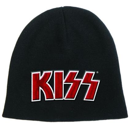 Berretto Kiss. Red On White Logo