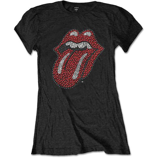 T-Shirt Donna The Rolling Stones. Classic Uk Tongue