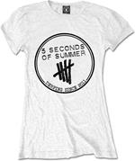 T-Shirt donna 5 Seconds of Summer. Derping Stamp White