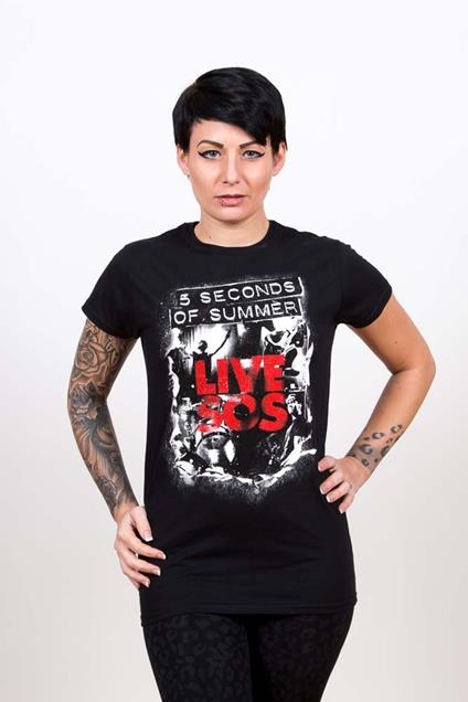 T-Shirt Donna 5 Seconds Of Summer. Sos