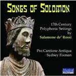 Cantici di Salomone - CD Audio di Salomone Rossi