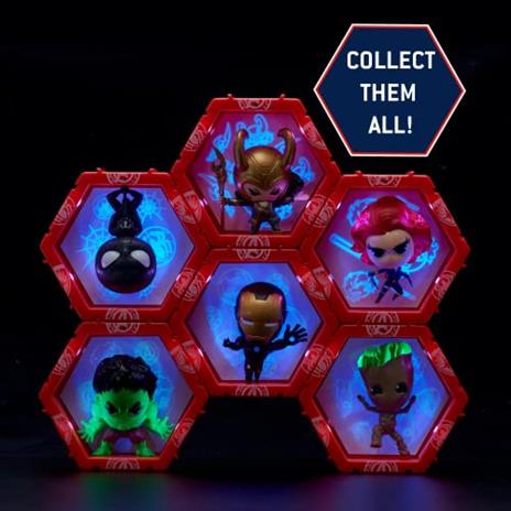 WOW! PODS - Collezione Avengers, action figure luminosa a tema supereroi con testa dondolante, giocattoli ufficiali Marvel, da collezione e come idea regalo, motivo: Simbionte Spider Man, Multicolore - 4