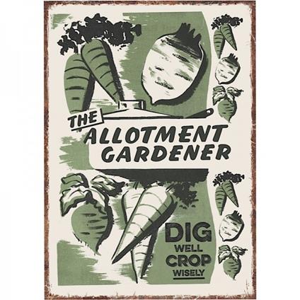 Targa Metallica Grande Allotment Gardener