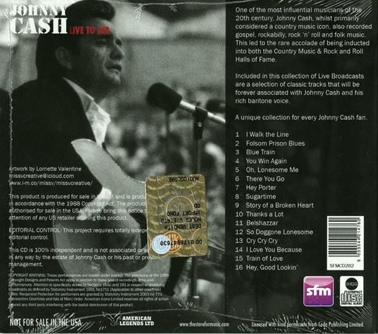 Live to Air - CD Audio di Johnny Cash - 2