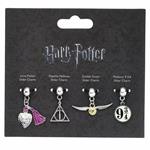 Set 4 Ciondoli Harry Potter: Snitch/Deathly Hallows/Potion/Platform