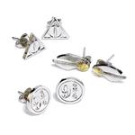 Set 3 Orecchini Harry Potter: Stud Earring Set Deathly Hallows/Golden Snitch/Platform