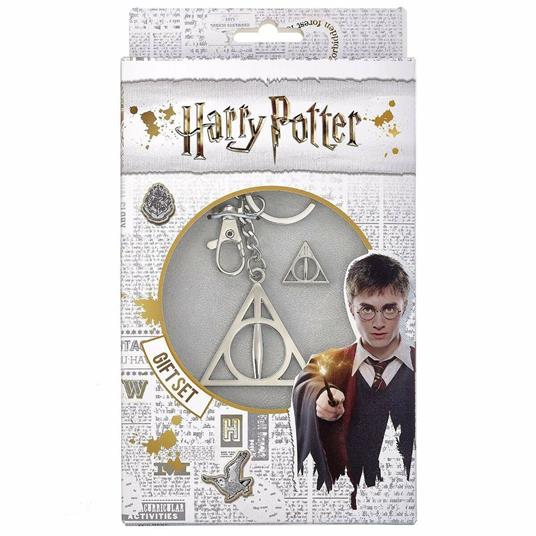 Set Portachiavi+Pin Badge Harry Potter. Harry Potter Deathly Hallows