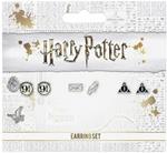 Set 3 Orecchini Harry Potter Stud Earring Set Platform 9 3/4 / Hedwig & Letter / Deathly Hallows