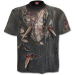 T-Shirt Unisex Tg. S. Spiral - Zombie Wrap Allover Black