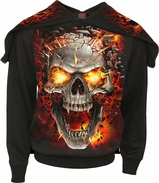 Spiral: Skull Blast - Split Zip Black (Felpa Con Cappuccio Unisex Tg. M)