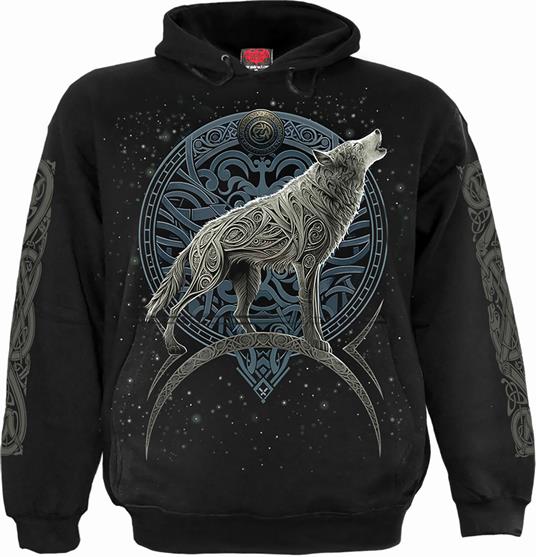 Spiral Direct: Celtic Wolf - Black (Felpa Con Cappuccio Unisex Tg. L)