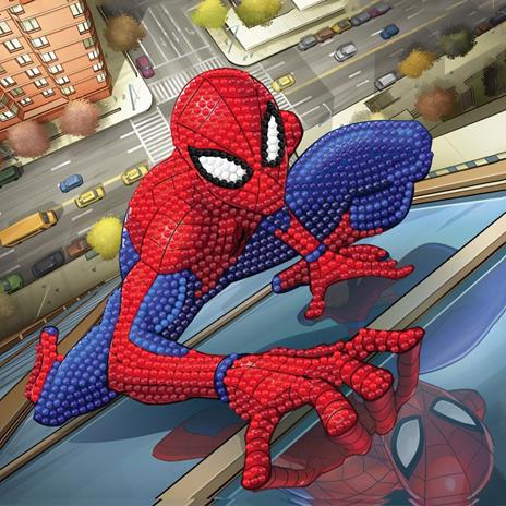 Biglietto di auguri fai da te con diamanti - Spiderman - Scheda di stampa 6  x 7 - Crystal Art - Pittura - Giocattoli