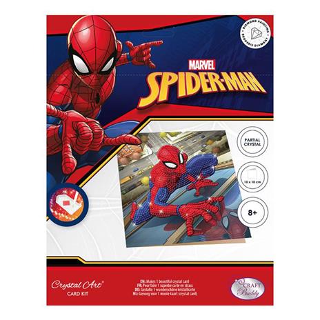 Biglietto di auguri fai da te con diamanti - Spiderman - Scheda di stampa 6  x 7