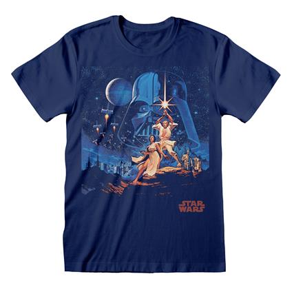 Star Wars: New Hope Vintage Poster (T-Shirt Unisex Tg. M)