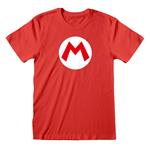 T-Shirt Unisex Tg. L. Nintendo: Super Mario Mario Badge