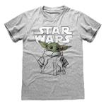 T-Shirt Unisex Tg. L. Star Wars: The Mandalorian Child Sketch