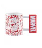 Tazza Marvel con Manico Logo e Sfondo a Fumetti / Logo Shaped Mug - Paladone Products