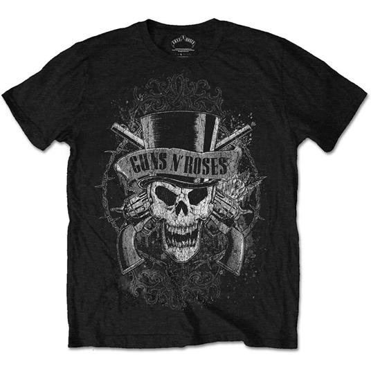 T-Shirt Unisex Guns N' Roses. Faded Skull Black