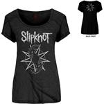 T-Shirt Donna Tg. XL Slipknot. Goat Star Logo With Back Printing