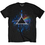 T-Shirt Unisex Tg. 2XL Pink Floyd. Dark Side Of The Moon Blue Splatter Special Edition Black