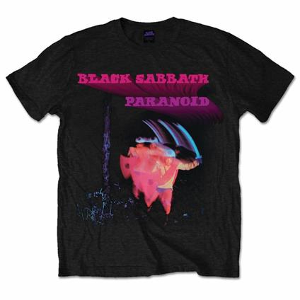 T-Shirt Unisex Tg. M Black Sabbath. Paranoid Motion Trails Black