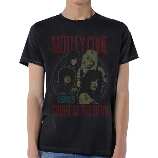 T-Shirt unisex Motley Crue. Vintage World Tour Devil - Rock Off - Idee  regalo | IBS