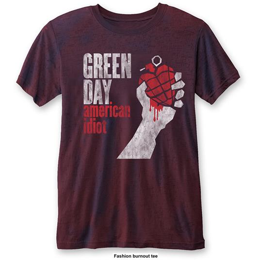 T-Shirt Unisex Tg. S Green Day. American Idiot Vintage