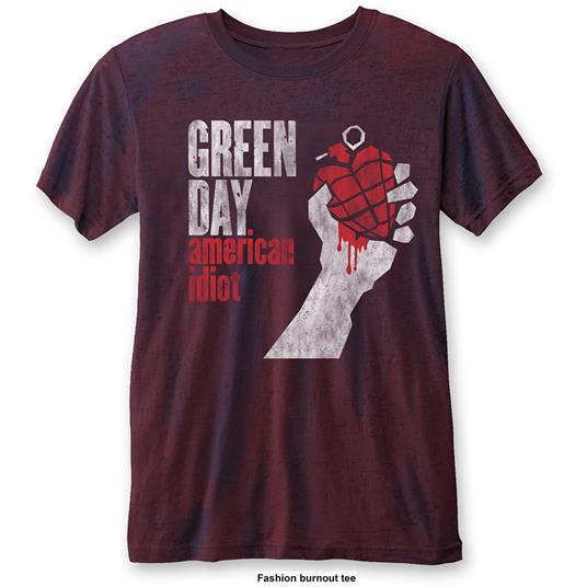 T-Shirt Unisex Tg. 2XL Green Day. American Idiot Vintage