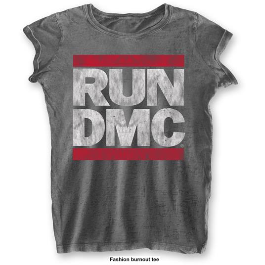 T-Shirt Donna Tg. M Run Dmc. Dmc Logo Grey