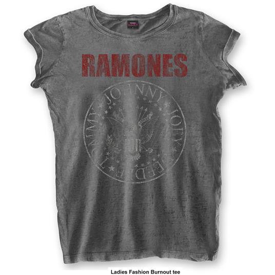 T-Shirt Donna Tg. XL Ramones. Presidential Seal Grey