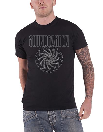 T-Shirt Unisex Tg. L Soundgarden. Black Blade Motor Finger