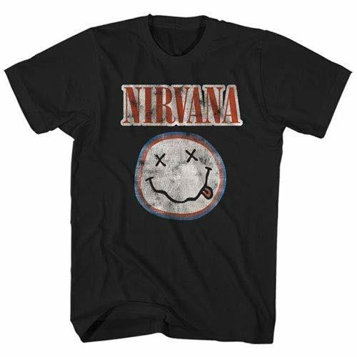 T-Shirt Unisex Tg. L Nirvana. Distressed Logo