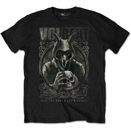 T-Shirt Unisex Tg. S Volbeat. Goat With Skull