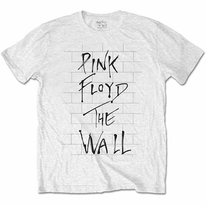 T-Shirt Unisex Tg. M Pink Floyd. The Wall & Logo